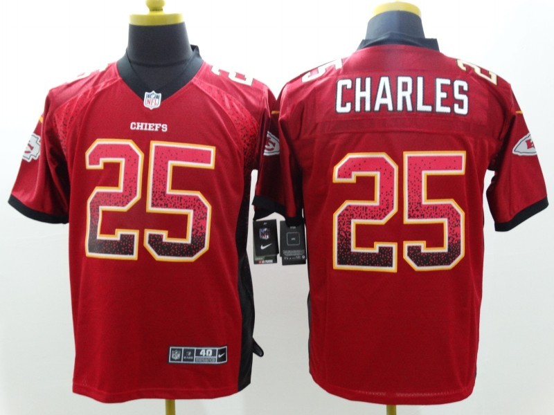 Men's Kansas City Chiefs Jamaal Charles #25 Red Jersey